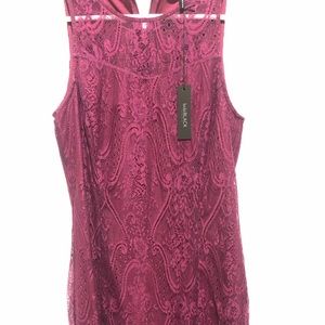Bobi Black BlackBerry Lace Mini Dress S